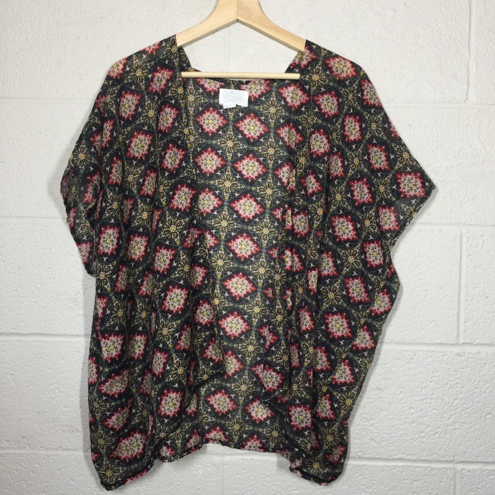 Kitara Short Sleeve Geometric Kimono